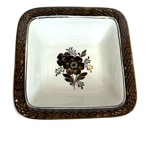 Royal Copenhagen Tranquebar Brown 7.5" Limited Edition #45/1337 Square Serving